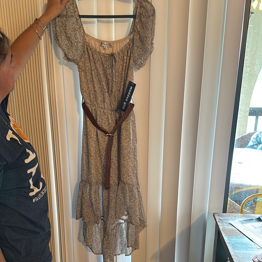 Madden Girl Blue Floral High Low Dress